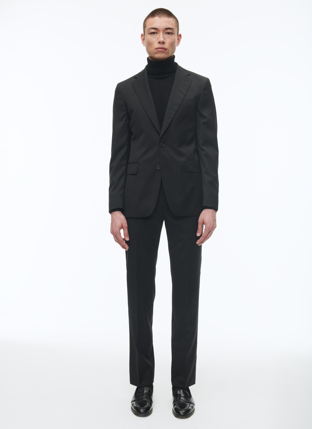 Men's suit black virgin wool Fursac - C1AVRA-AC82-20