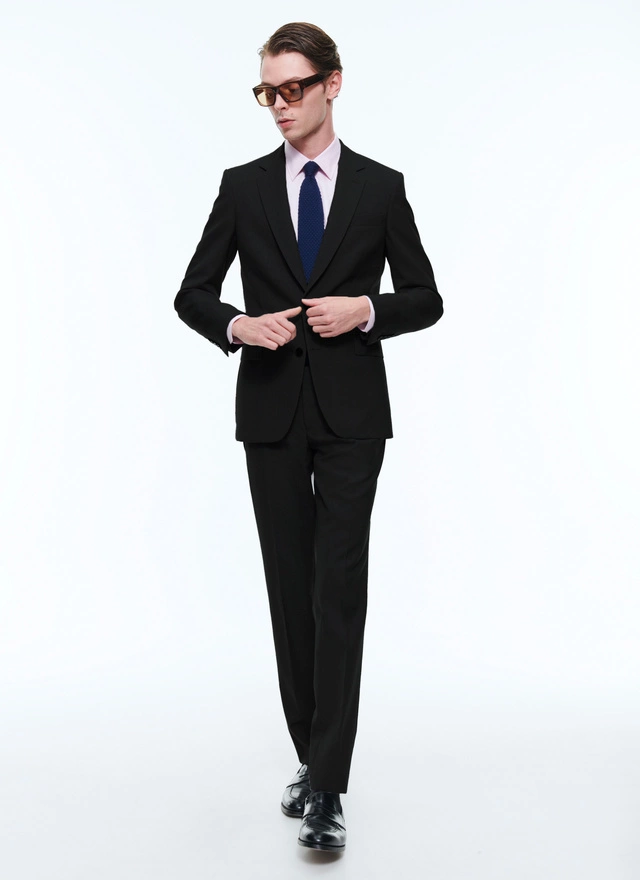 Men's suit black wool serge Fursac - C3AXUN-NC38-20