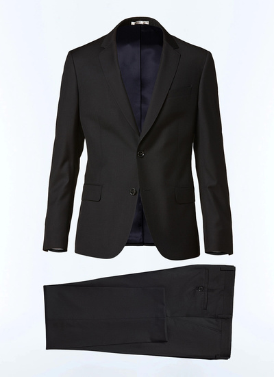 Men's black virgin wool serge suit Fursac - C3EXUN-RC33-20