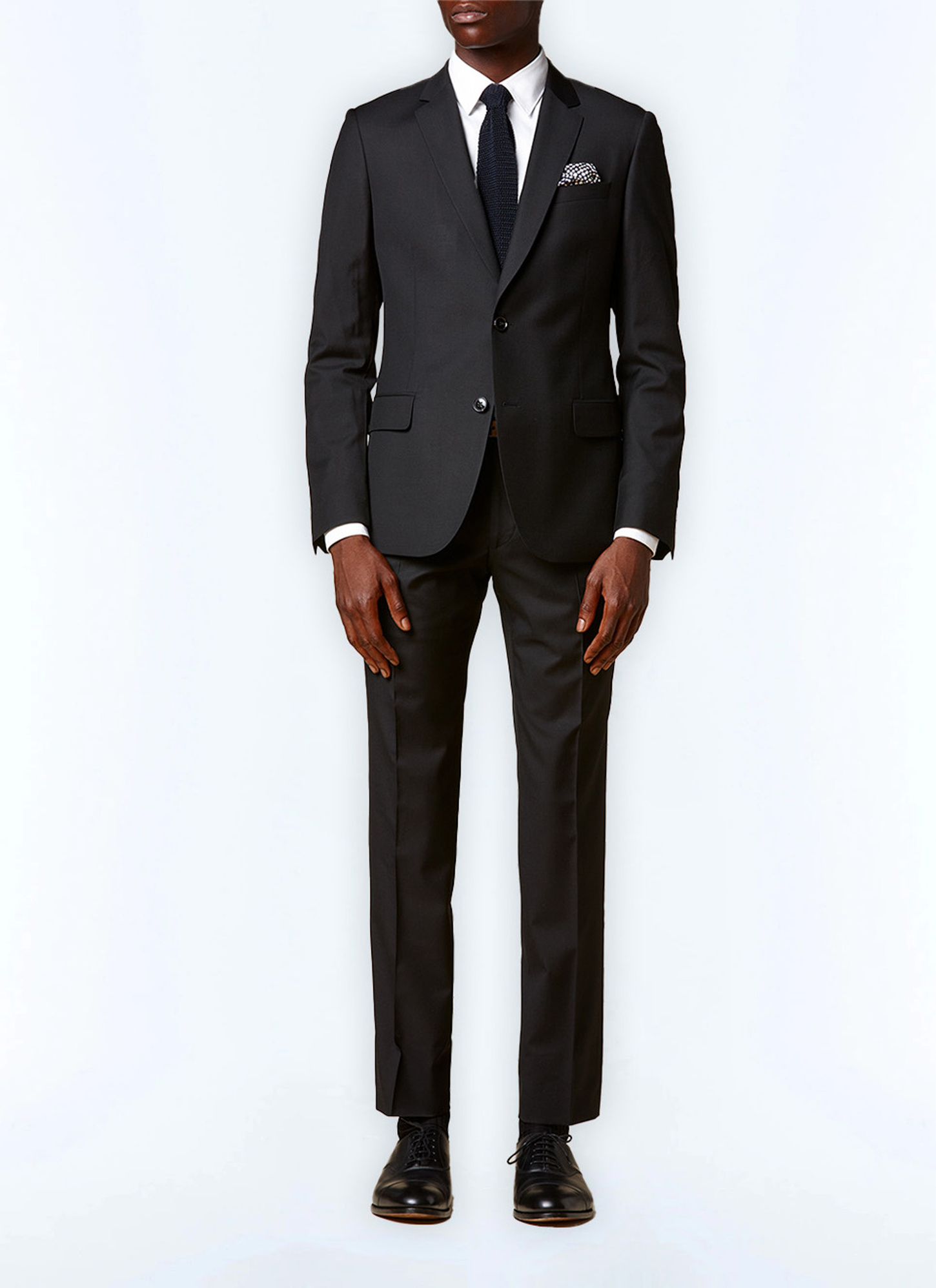 Men's suit black virgin wool serge Fursac - C3EXUN-RC33-20