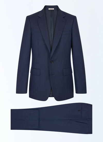 Men's blue, navy blue virgin wool suit Fursac - C3EXUN-DC55-D030