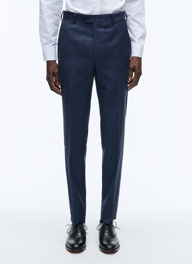 Men's blue, navy blue virgin wool suit Fursac - C3AXUN-AC13-34