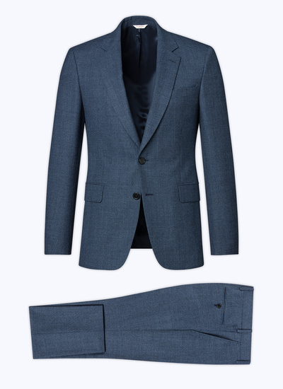 Men's blue - houndstooth pattern suit Fursac - C3AXUN-AC14-34