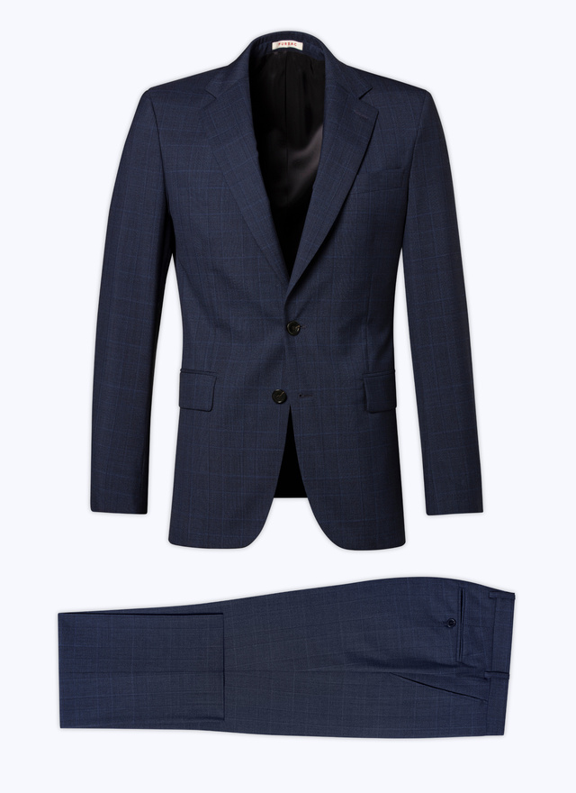 Men's blue - prince of wales pattern suit Fursac - C3AVRA-CC53-D032