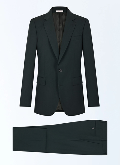 Men's green virgin wool canvas suit Fursac - C3FOXA-FC38-H011