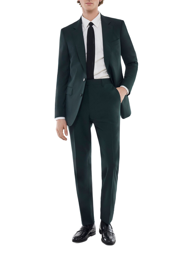 Men's suit bottle green virgin wool canvas Fursac - C3FOXA-FC38-H011