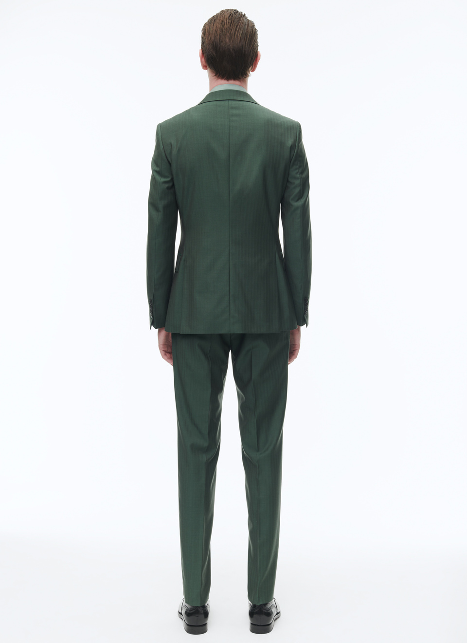 British Racing Green Slim Fit Suit for Men - Fursac A2AVAY-AA08-A011