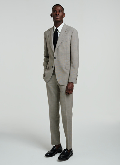 Men's suit brown and beige virgin wool Fursac - 22EC3VILO-VX09/15