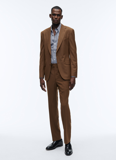 Men's suit caramel virgin wool Fursac - 22HC3AVRA-AC52/12