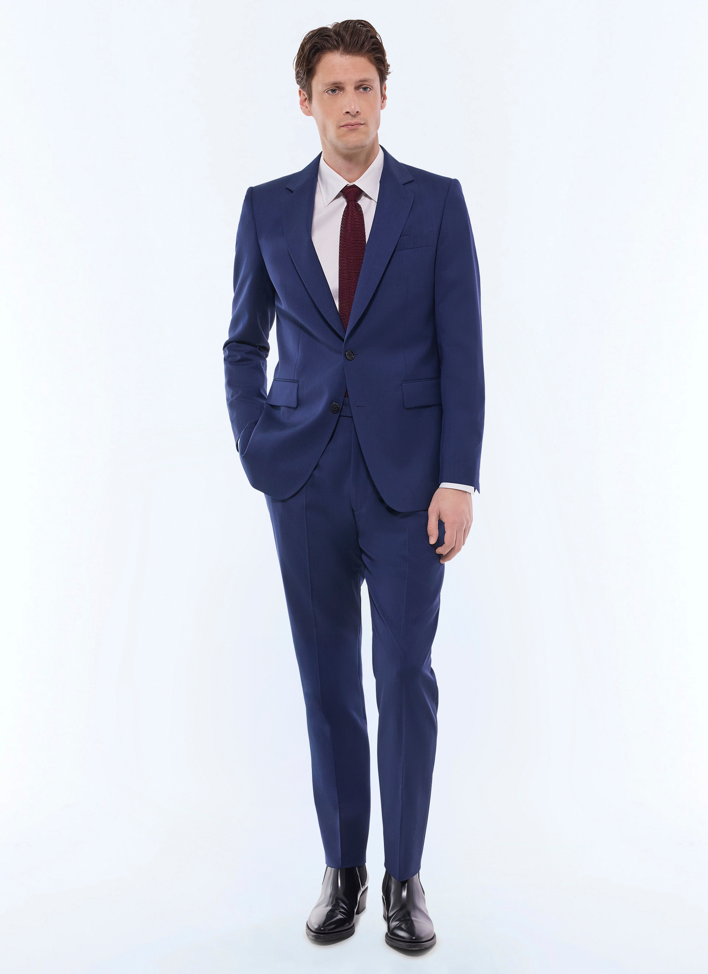 Men's suit carbon blue certified virgin wool Fursac - C3GREG-GC15-D031