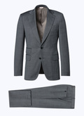 Charcoal grey wool canvas suit - 22HC3AXLO-AC08/22