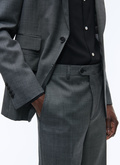 Charcoal grey wool canvas suit - 22HC3AXLO-AC08/22