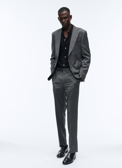 Men's suit charcoal grey virgin wool Fursac - C3AXLO-AC08-22