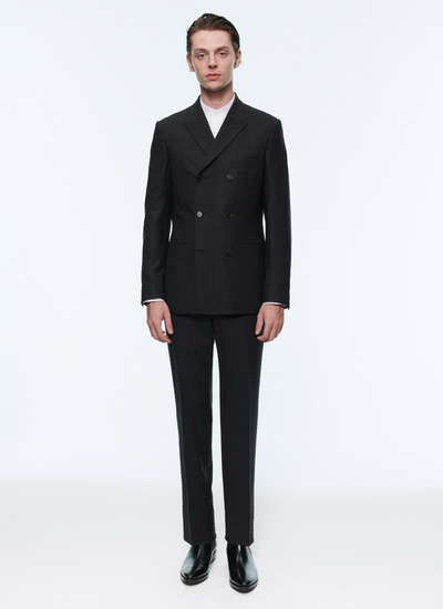 Men's suit charcoal grey virgin wool and elastane Fursac - 22HC3ALIS-AC23/21