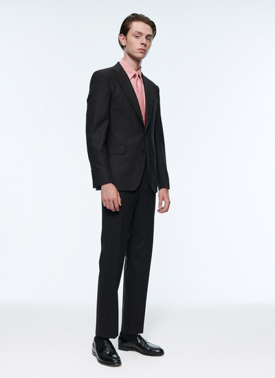 Men's suit charcoal grey virgin wool and elastane Fursac - 22HC3AVRA-AC23/21