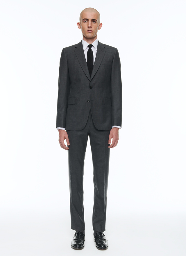 Men's suit charcoal grey virgin wool Fursac - C1AXUN-CC64-B029