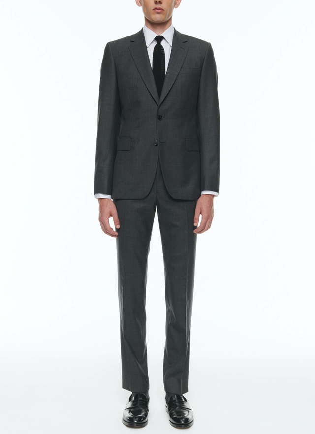 Men's suit charcoal grey virgin wool Fursac - C1AXUN-CC64-B029