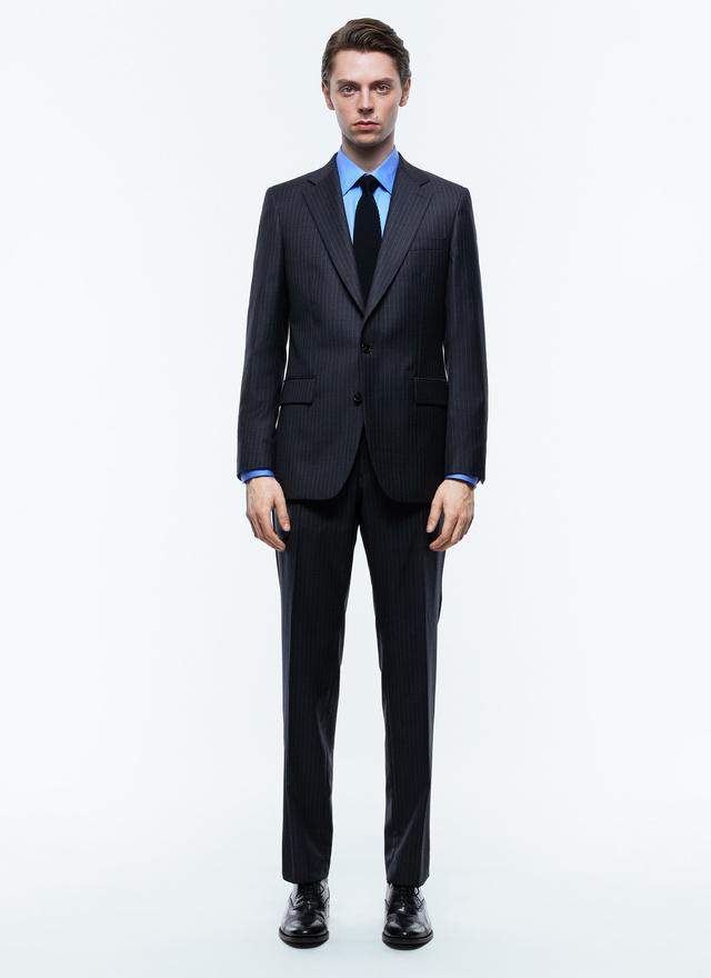 Men's suit dark grey virgin wool Fursac - C3ERZA-EC31-B022