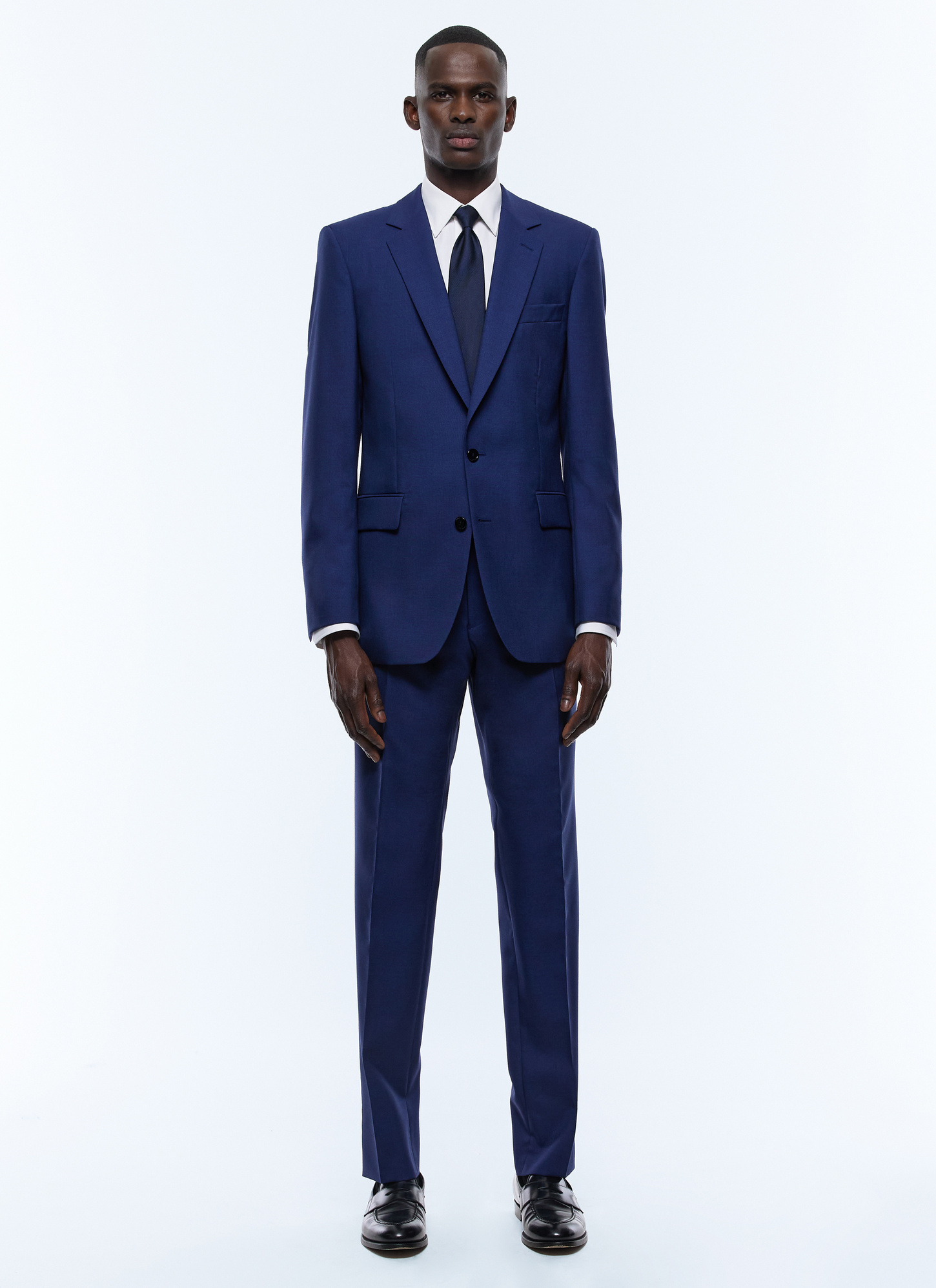 Men's suit denim blue certified virgin wool Fursac - C3EXUN-BV01-D012