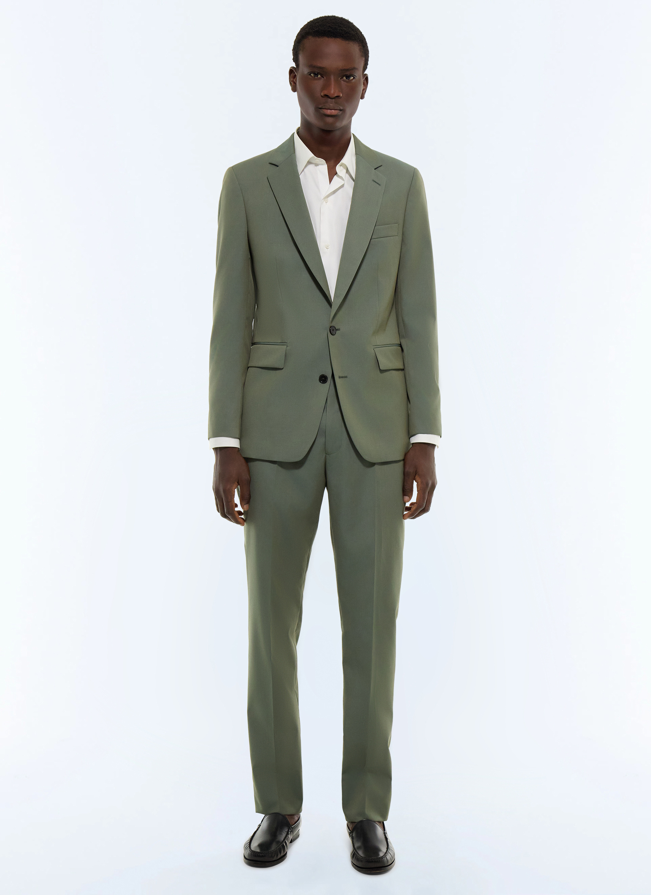 FURSAC - Wool twill fitted suit - Men - Size 48 - Green - Wedding - Ceremony Collection