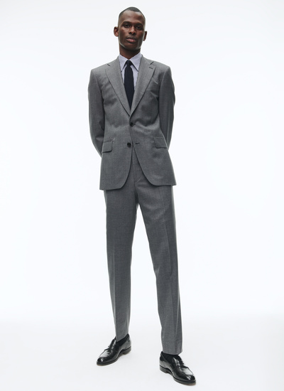 Men's suit flecked grey virgin wool Fursac - C3AVRA-CC50-B028