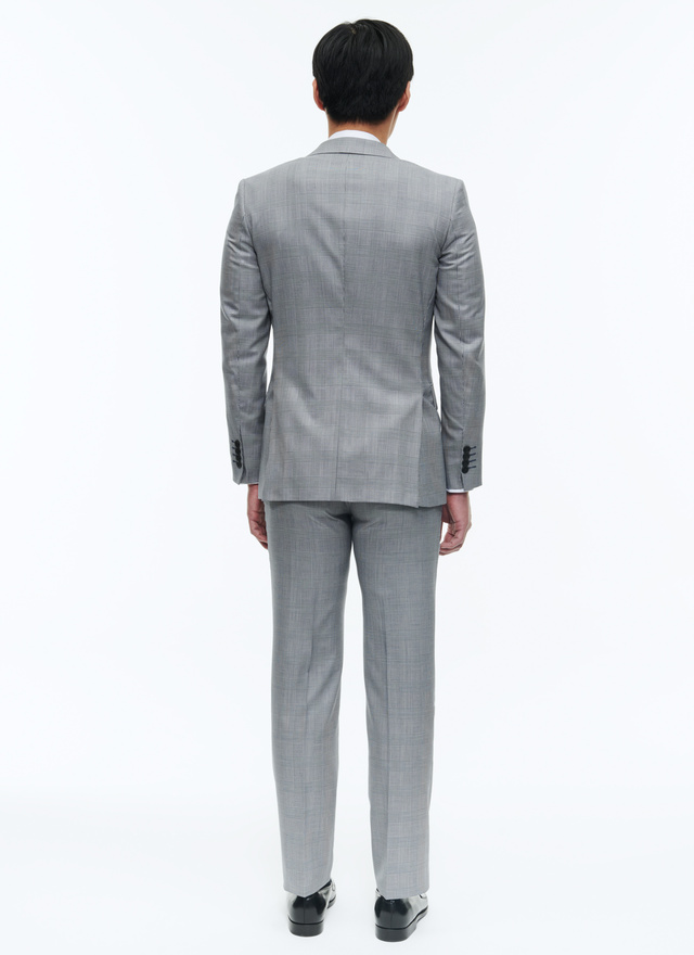 Men's grey virgin wool and cotton suit Fursac - C3DANI-DC03-B008