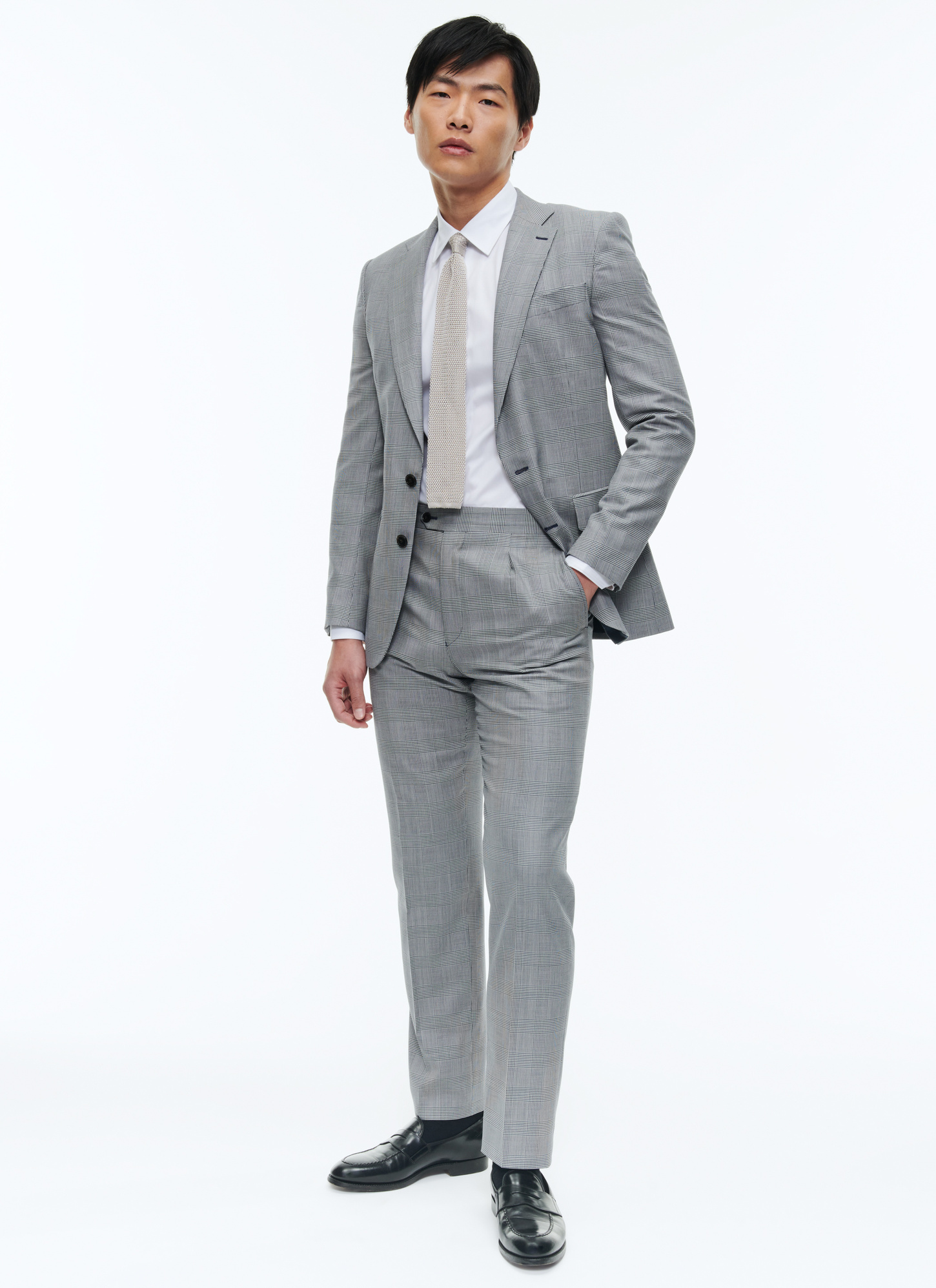 Men's grey blue suit Fursac - C3DANI-DC03-B008