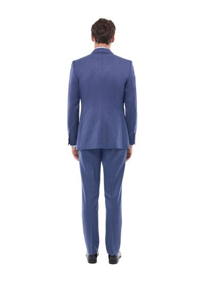 Men's suit grey blue virgin wool Fursac - C3GREG-GC04-D004