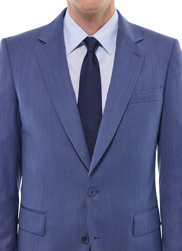 Men's grey blue suit Fursac - C3GREG-GC04-D004