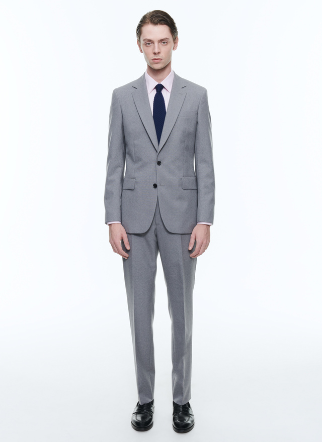 Men's suit grey virgin wool canvas Fursac - C3AXUN-AV06-B005