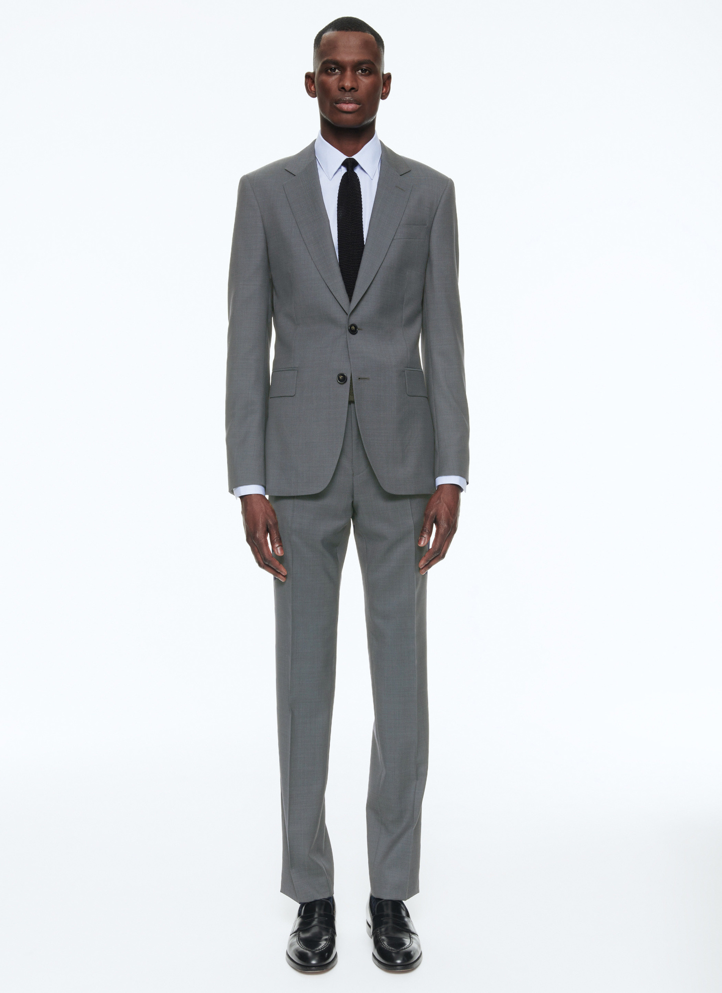 Men's suit grey virgin wool Fursac - C3SOXA-TC47-24