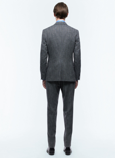 Men's grey - herringbone pattern suit Fursac - C3CITO-CX40-B022