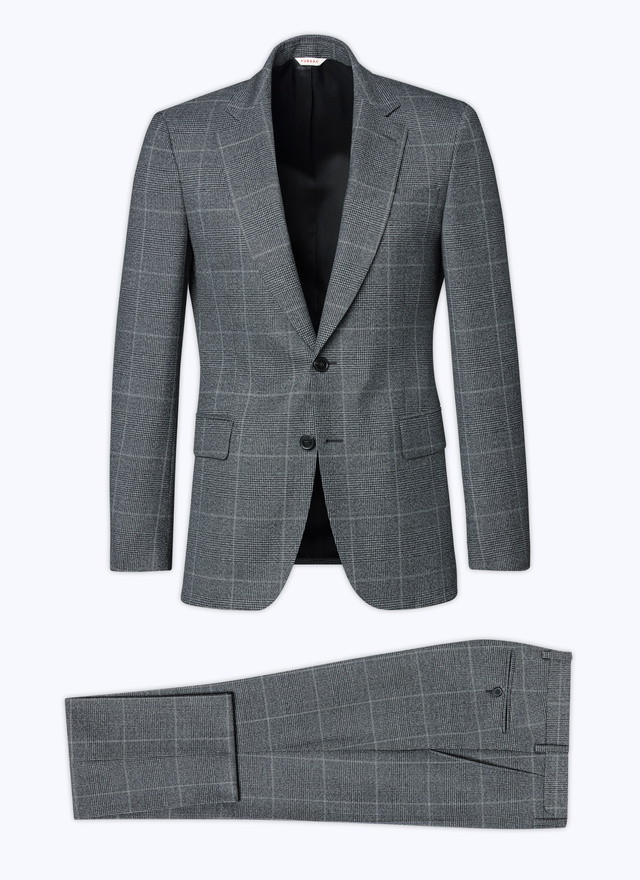 Men's grey - prince of wales pattern suit Fursac - C3AXUN-AC39-22
