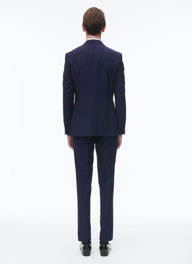 Men's blue, navy blue virgin wool and mohair suit Fursac - C3AVRA-CC22-D033