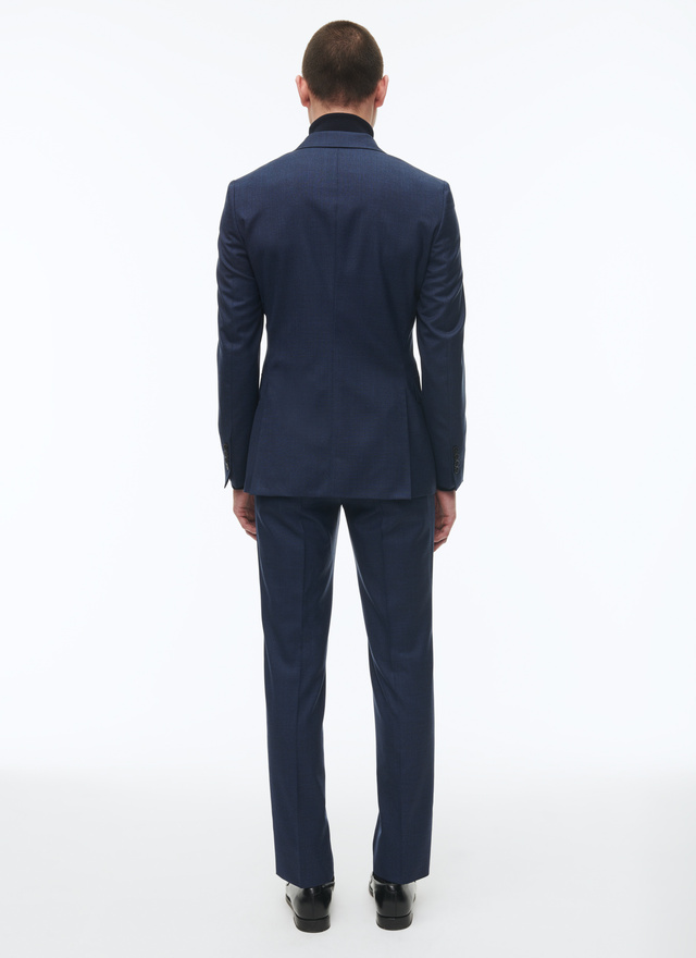 Men's blue, navy blue virgin wool suit Fursac - C3AXUN-OC31-D029