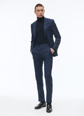 Wool fitted suit with micro design - C3AXUN-OC31-D029