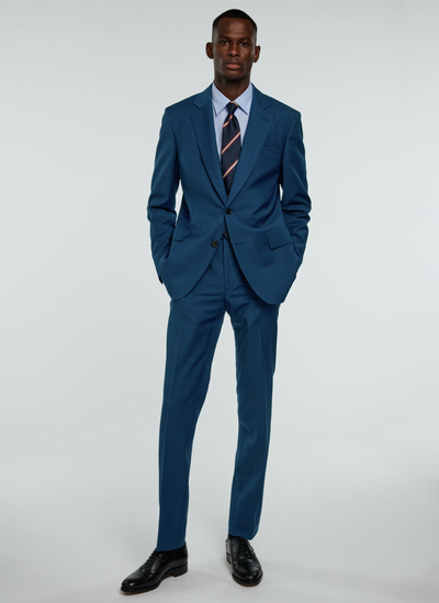 Men's suit iris blue super 130s virgin wool Fursac - 22EC3VOXO-NC06/35