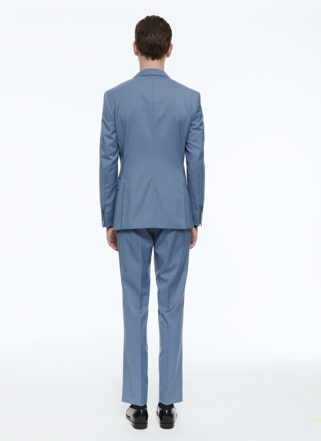 Men's blue, navy blue virgin wool serge suit Fursac - 23EC3AXLO-BC03/35