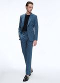 Light blue sanded cotton suit - C3AXUN-BC07-35