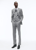 Wool flannel fitted suit - C3AVRA-CC42-B029