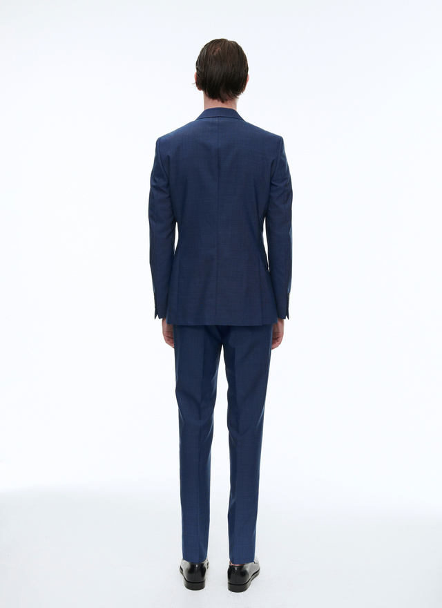 Men's blue, navy blue virgin wool suit Fursac - C3AXUN-BC04-34