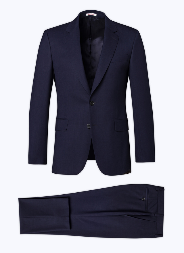 Men's suit navy blue virgin wool canvas Fursac - 23EC3AXUN-BC51/31