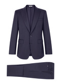 Wool twill fitted suit with stripes - C3FEXU-GC10-D030