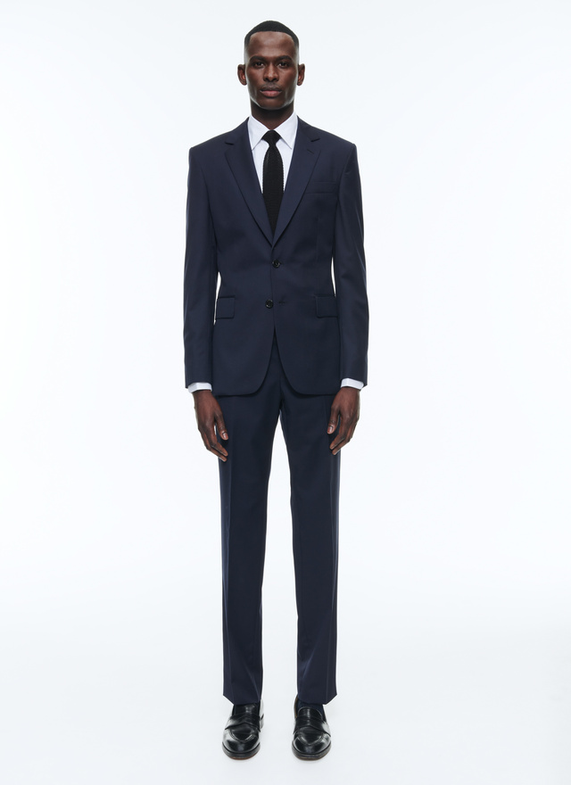Men's suit navy blue virgin wool Fursac - C1AXUN-AC80-31