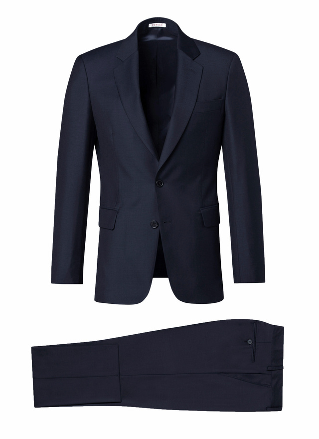 Men's blue, navy blue virgin wool suit Fursac - C1AXUN-AC80-31