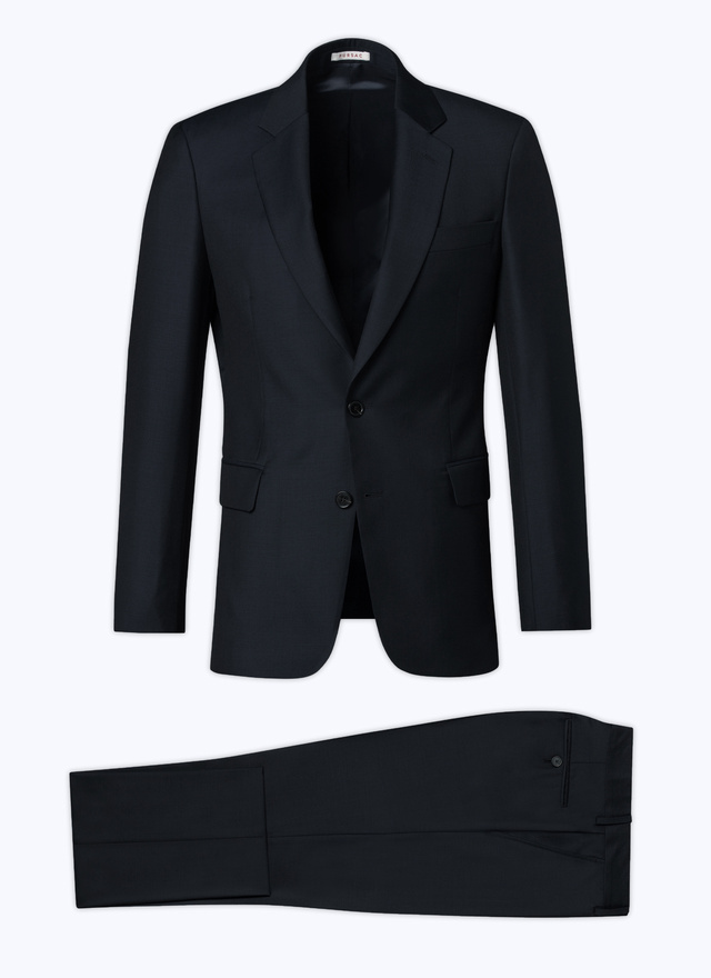 Men's blue, navy blue virgin wool suit Fursac - C3AXUN-AC80-31