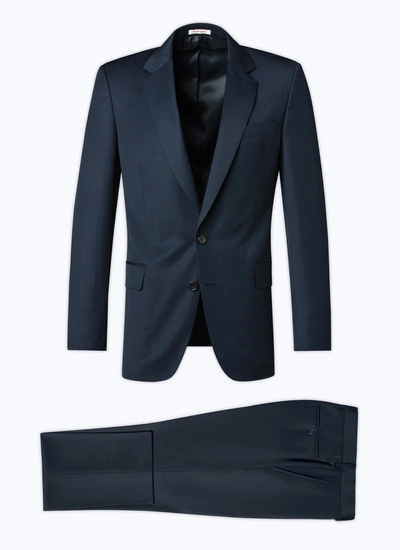 Men's suit navy blue virgin wool serge Fursac - C3AXUN-F599-30