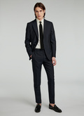 Navy blue mohair canvas suit - C3VOXO-VC18-30