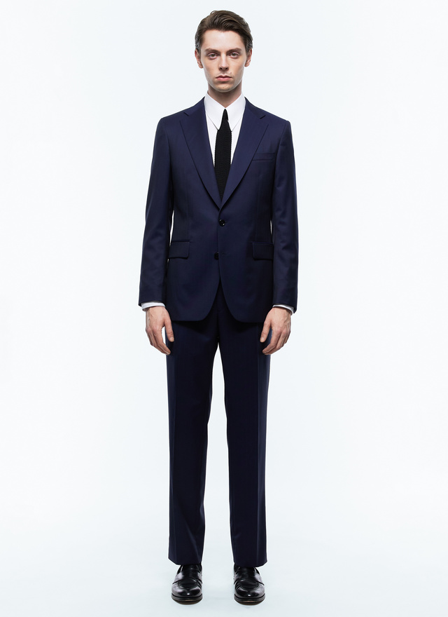 Men's suit navy blue certified virgin wool Fursac - C3EDNA-EC03-D030