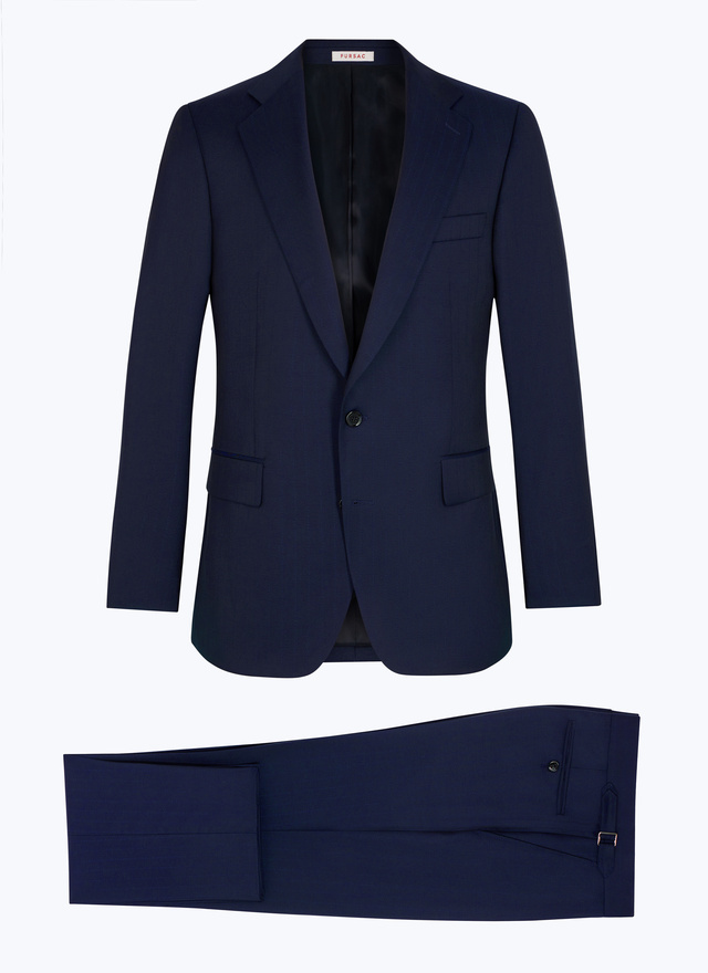 Men's navy blue - fine tone on tone stripes suit Fursac - C3EDNA-EC03-D030
